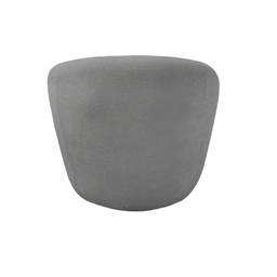 Poltrona Giratória Decorativa Tecido Boucle Cinza Isofá Móveis - 5