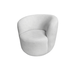 Poltrona Giratória Decorativa Tecido Boucle Cinza Isofá Móveis - 3