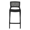 Ver imagem 3 de Banqueta Alta para Cozinha Preta Empilhável Vênus em Polipropileno Acrilys