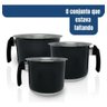 Conjunto Fervedor Alumínio Leiteira Canecão Café 3 Peças - Preto - 5