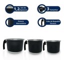 Ver imagem 3 de Conjunto Fervedor Alumínio Leiteira Canecão Café 3 Peças - Preto