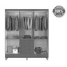 Guarda Roupa Casal Pitanga Mdf 10pts 3gav e Pés Madeform Branco - 3