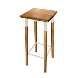 Banqueta Bistro Industrial Colors Ferro e Madeira Maciça - Branca - 2 Banqueta Bistro Industrial Colors Ferro e Madeira Maciça - Branca - 2