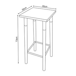 Banqueta Bistro Industrial Colors Ferro e Madeira Maciça - Branca - 5 Banqueta Bistro Industrial Colors Ferro e Madeira Maciça - Branca - 5