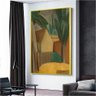 Quadro Decorativo Pablo Picasso Paisagem Cubista:150x100/DOURADA - 1