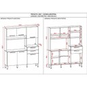 Ver imagem 4 de Cozinha Ambiente Montesa 6 Portas e 2 Gavetas Freijó Supremo - Kits Paraná