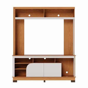 Estante Home para Tv até 65 Polegadas 2 Portas Belaya Freijó e Off White