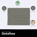 Ver imagem 3 de Cabeceira Casal de Cama Box Estofada Eliana 140 Cm Veludo