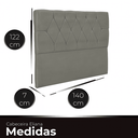 Ver imagem 4 de Cabeceira Casal de Cama Box Estofada Eliana 140 Cm Veludo