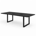 Ver imagem 2 de Mesa Reunião Escritório 250x90cm 2 Caixas de Tomadas e Pés Metal Industrial Executive