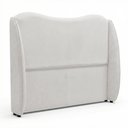 Ver imagem 2 de Cabeceira Orgânica para Cama Box Queen Size Luma 160cm Bouclê Branco - Desk Design