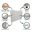 Ver imagem 3 de Cabeceira Orgânica para Cama Box Queen Size Luma 160cm Bouclê Branco - Desk Design