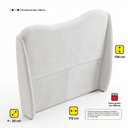 Ver imagem 4 de Cabeceira Orgânica para Cama Box Queen Size Luma 160cm Bouclê Branco - Desk Design