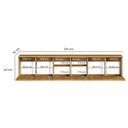 Ver imagem 3 de Rack Glimmer 2.14 Suspenso 100% MDF com Portas Ripadas para Sala de Estar – Carvalho