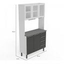 Ver imagem 2 de Armário de Cozinha 5 Portas 4 Gavetas Roma Colormaq