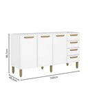 Ver imagem 2 de Balcão de Aço 3 Portas 4 Gavetas Branco Bella Bertolini