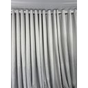 Ver imagem 1 de Cortina no Tecido Voil Cinza com Forro Microfibra Cinza - 3,10l X 2,40a
