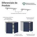 Ver imagem 5 de Rack para TV até 70 Polegadas + Prateleiras 160cm Branco/Azul Vik Madesa 05