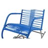 Kit 2 Cadeiras de Balanço Reforçada Poltrona do Papai de Fio Molas Jardim Varanda Alpendre Cor Azul - 4