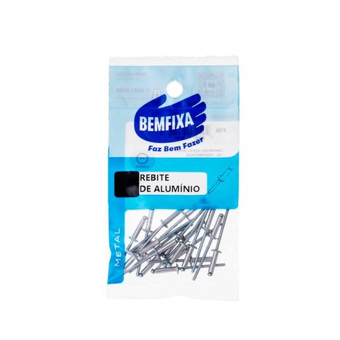 Rebite de Alumínio 3,2x10 mm 50 Unidades Bemfixa