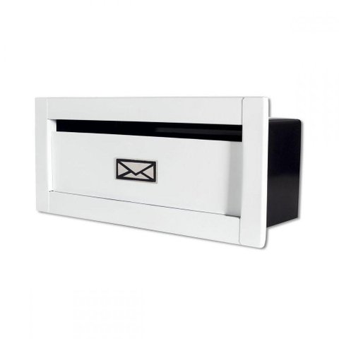 Caixa Correio Techinox Linear Branca Fosca 23cm profund