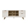 Rack 2 Gavetas Belo Horizonte Off White Carvalho - 2