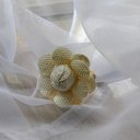 Ver imagem 5 de Kit Anel Porta Guardanapo Artesanal Flor Botão 6 Peças