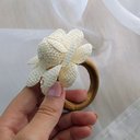 Ver imagem 2 de Kit Anel Porta Guardanapo Artesanal Flor Botão 6 Peças
