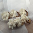 Ver imagem 7 de Kit Anel Porta Guardanapo Artesanal Flor Botão 6 Peças