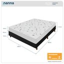 Ver imagem 3 de Cama Box Preta + Colchão Casal Salta Liso Branco Espuma D23 138x188x51cm