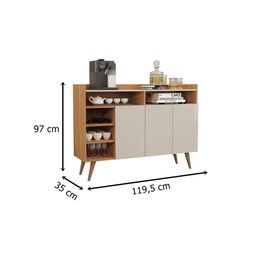 Buffet Celta Nature/Off White – Giga Móveis - 3