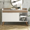 Ver imagem 7 de Balcao Aparador Buffet 120 Cm 2 Portas Off White Madeira Dmad