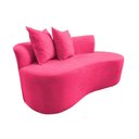 Ver imagem 2 de Namoradeira Sofá Feijão Hana Orgânica Couro Rosa Pink