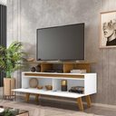 Ver imagem 4 de Rack para TV Carrol 50 Polegadas 120cm MDF MDP Cinamomo Branco Bechara Móveis