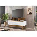 Ver imagem 3 de Rack para TV Carrol 50 Polegadas 120cm MDF MDP Cinamomo Branco Bechara Móveis