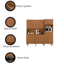 Ver imagem 5 de Armário de Cozinha Bahamas 2.0 Lukaliam 11 Portas 2 Gavetas Jequitiba