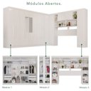 Ver imagem 6 de Guarda-Roupa de Canto com Espelho Modulado 11 Portas 4 Gavetas Portugal Branco