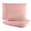Ver imagem 1 de Jogo D Lencol Casal Queen 400 Fios 3 Peças Cor Rose Percal C Elastico Hotel Luxo