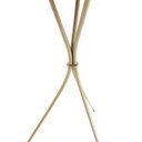 Ver imagem 3 de Mesa Apoio Lateral Redonda Tripé Metal 60cm x 45cm Madeira Maciça Decoração Sala Champagne
