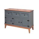 Ver imagem 1 de Buffet Antoine 3 Portas e 3 Gavetas Cinza com Amendoa 114cm - 61259