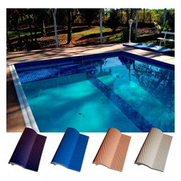 Kit 4 Bordas Piscina Pastilhado Azul Cobalto 12x25 1m Linear - 4