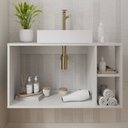 Ver imagem 4 de Gabinete para Banheiro 80cm com 2 Portas 2 Nichos e Cuba de Sobrepor Noruega