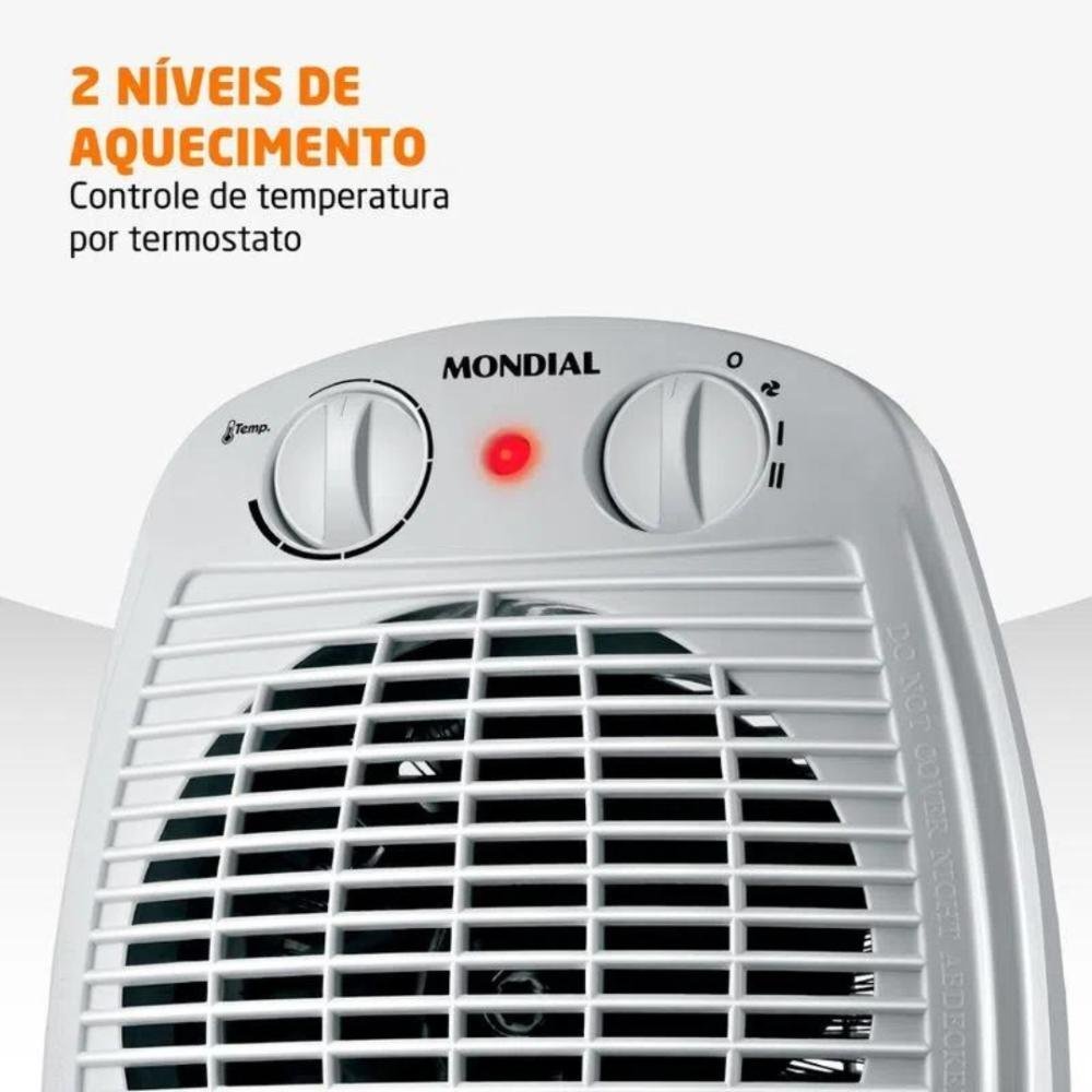 Aquecedor De Ar Mondial 1500w Termoventilação Cinza A-08 - 220v - 3