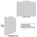 Ver imagem 2 de Cabeceira para Cama Box Casal 148cm Diesis Linho Bege - Sallar Home