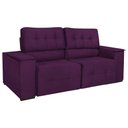 Ver imagem 5 de Sofá Cama Retrátil Sala Vicenza Vicenza 210cm Suede Cor Roxo