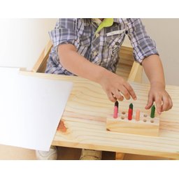 Banco Infantil Criativo em Madeira Natural - Montessori (30 Cm) - 4