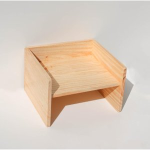 Banco Infantil Criativo em Madeira Natural - Montessori (30 Cm)