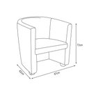 Ver imagem 2 de Poltrona Malta Recepção em Tecido Sintético Sintético - Branco