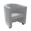 Ver imagem 1 de Poltrona Malta Recepção em Tecido Sintético Sintético - Branco