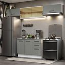 Ver imagem 1 de Armário de Cozinha Compacta 280cm Branco/Cinza Agata Madesa 04